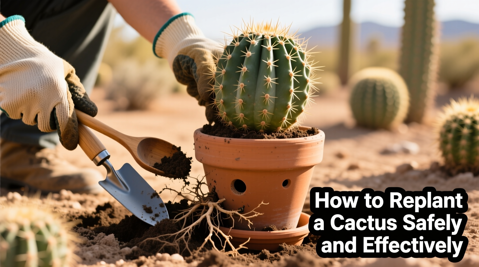 how do you replant a cactus