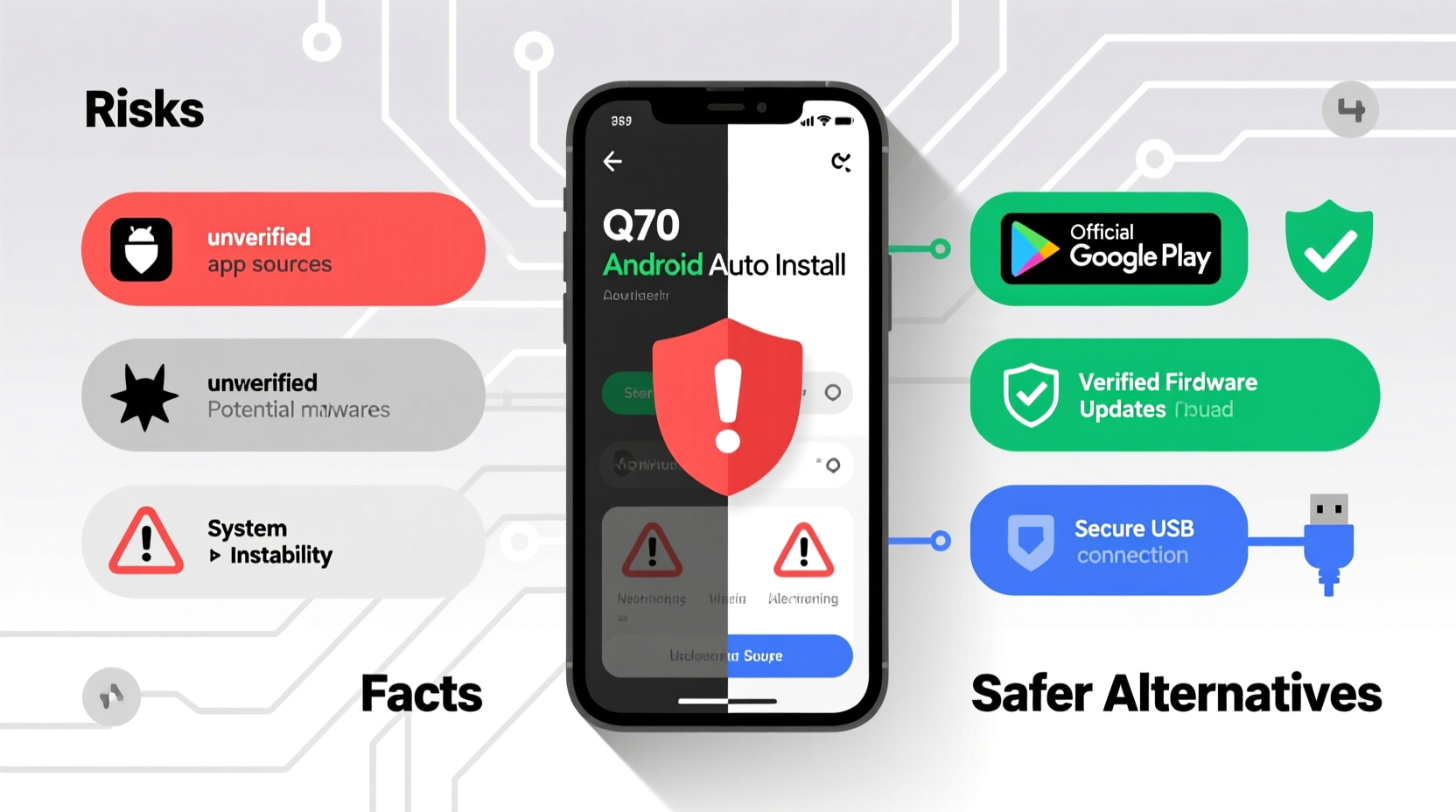 q70 android auto install safety