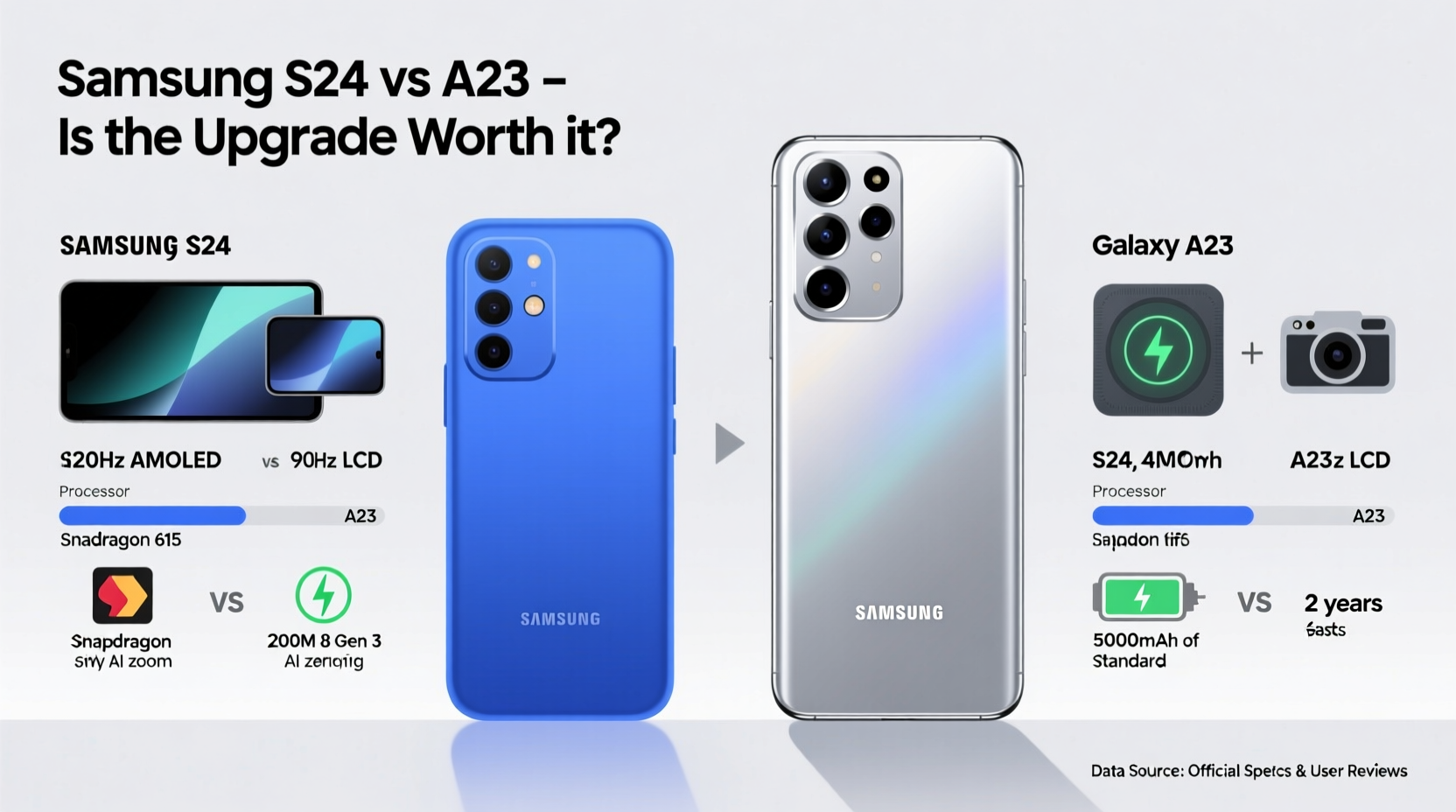 samsung s24 vs a23 is the s24 really worth the extra cost or is the a23 good enough