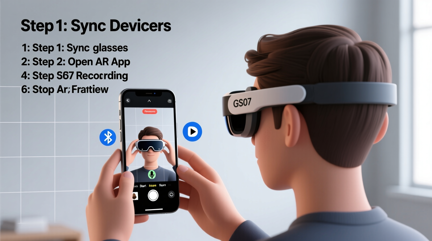 step by step guide to recording ar content with gs07 smart glasses for seamless capture