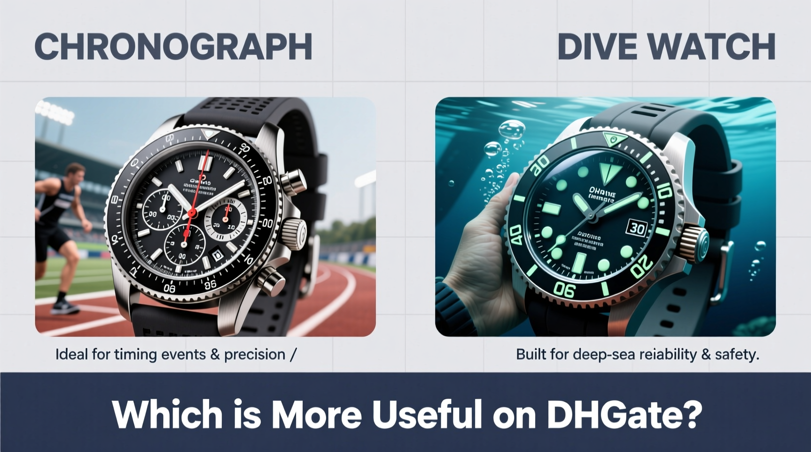 chronograph vs dive watch which dhgate watch is actually more useful