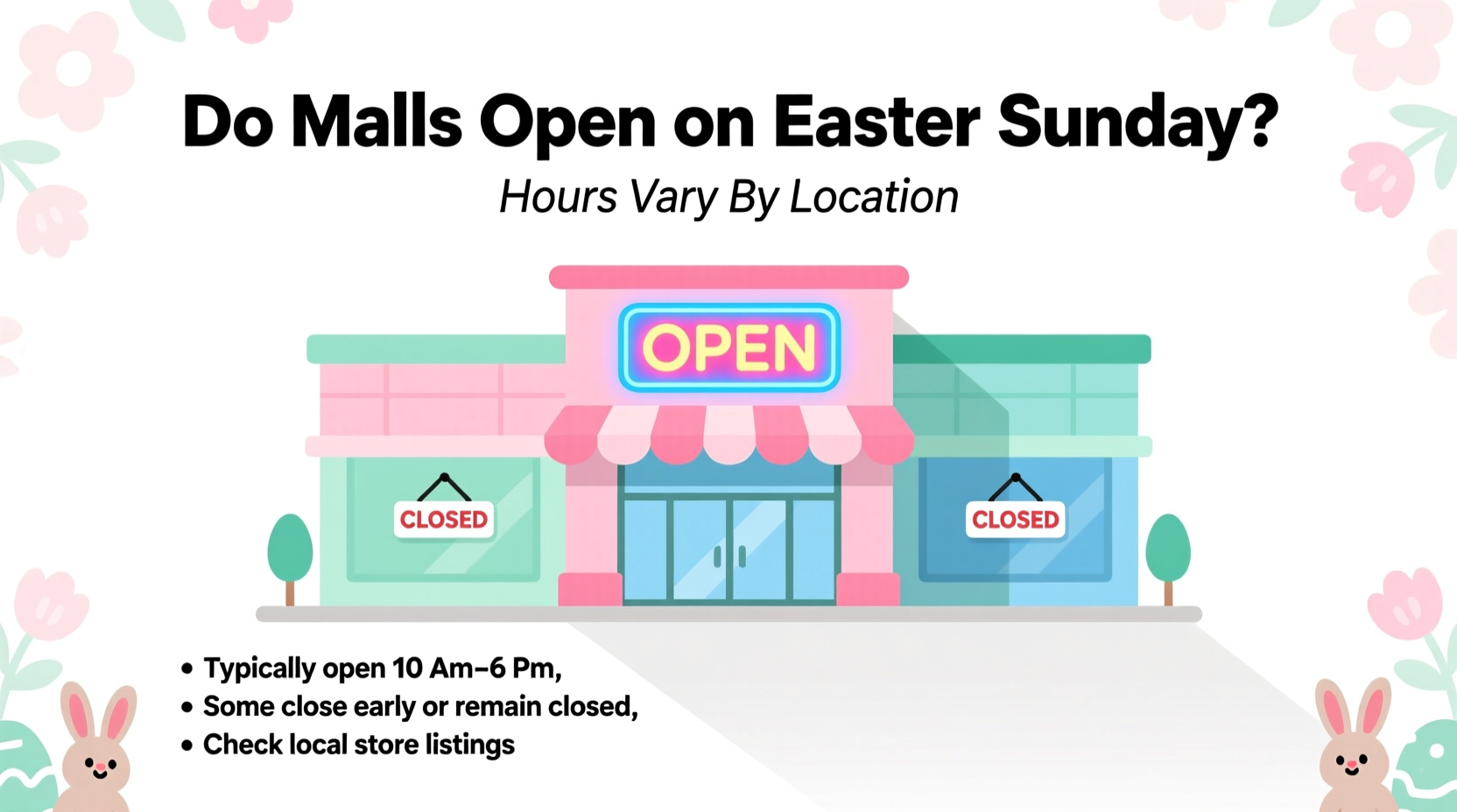 do malls open on easter sunday
