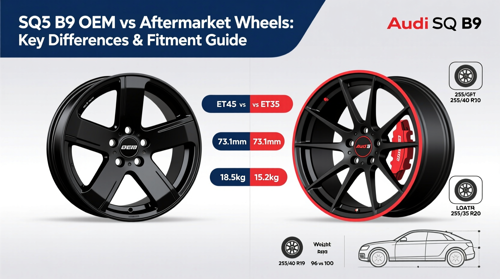 SQ5 B9 OEM vs Aftermarket Wheels: Key Differences & Fitment Guide