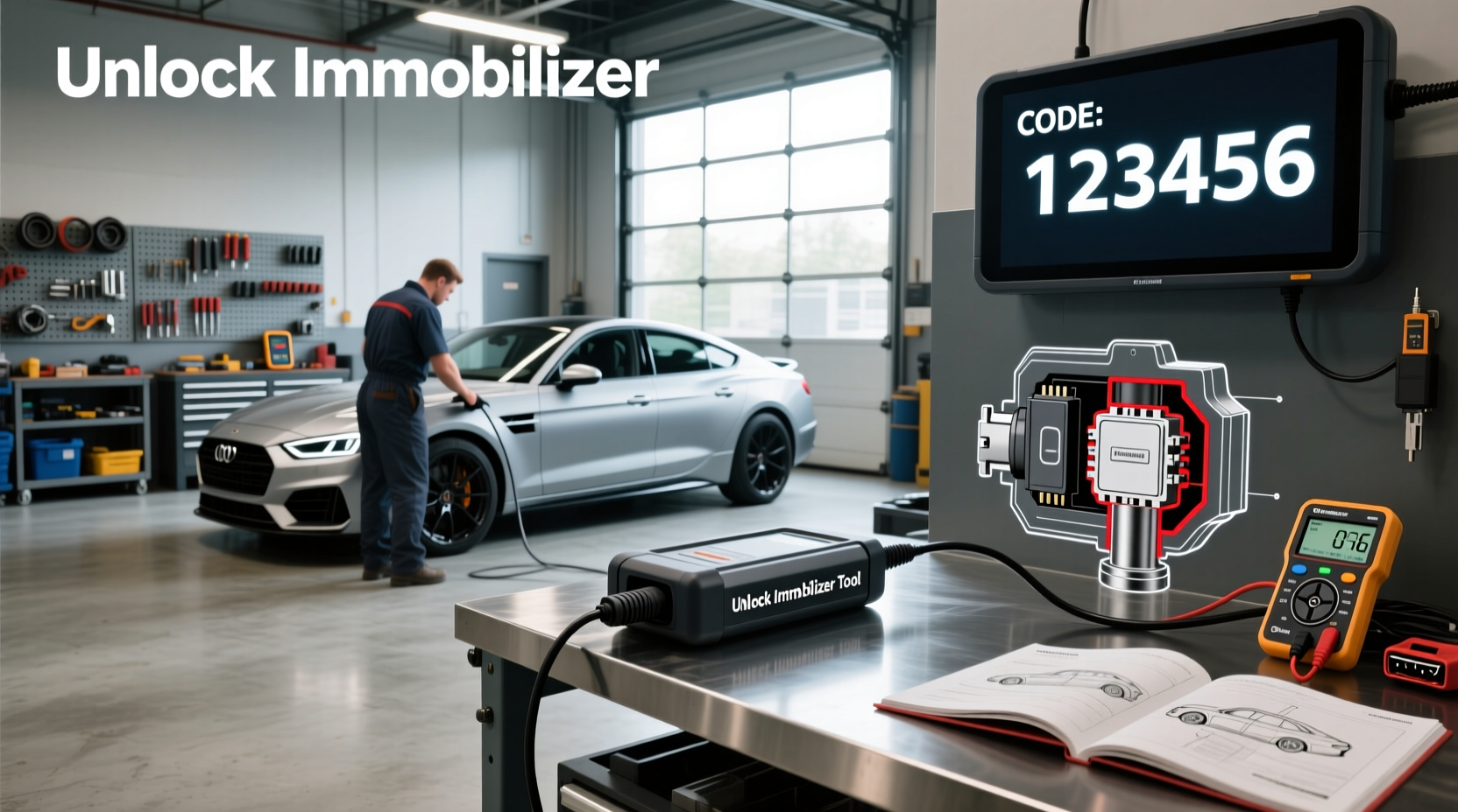 How to choose unlock immobilizer tool,Where is the immobilizer code located?