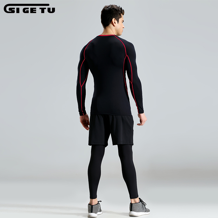 SUPER SEPTEMBER running suit mens gym wear sports clothes with great price