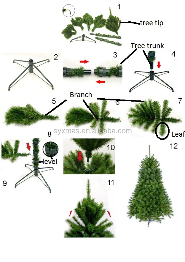 bullet tips with white snow decoration Christmas tree