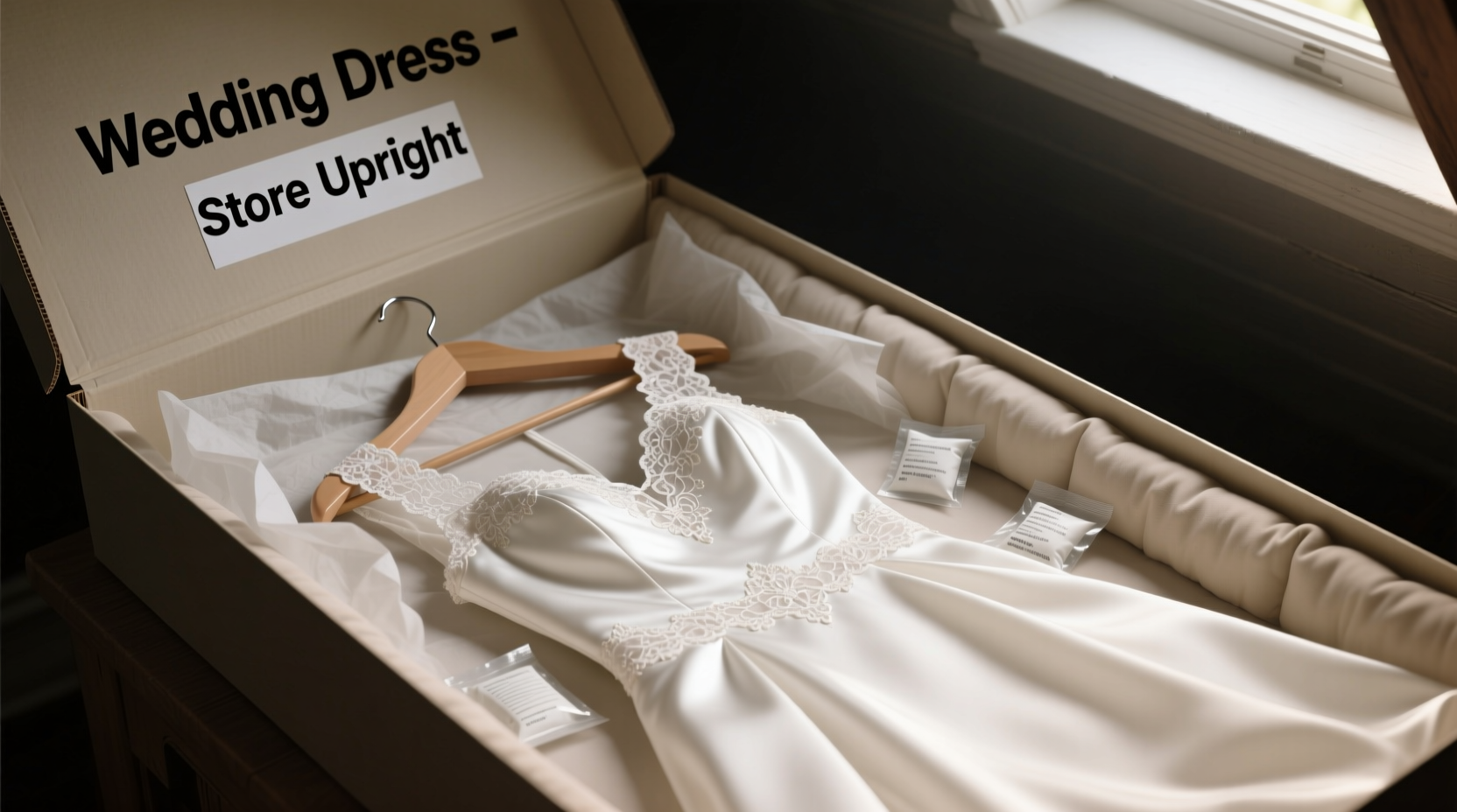 how to store a wedding dress