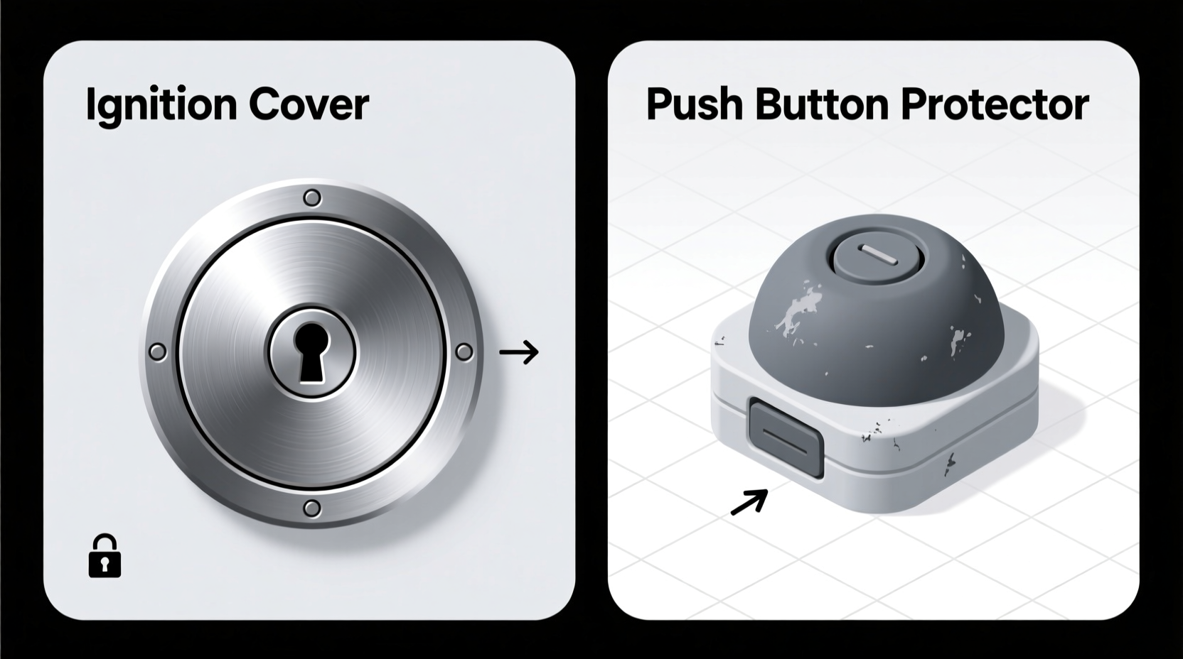 ignition cover vs push button protector