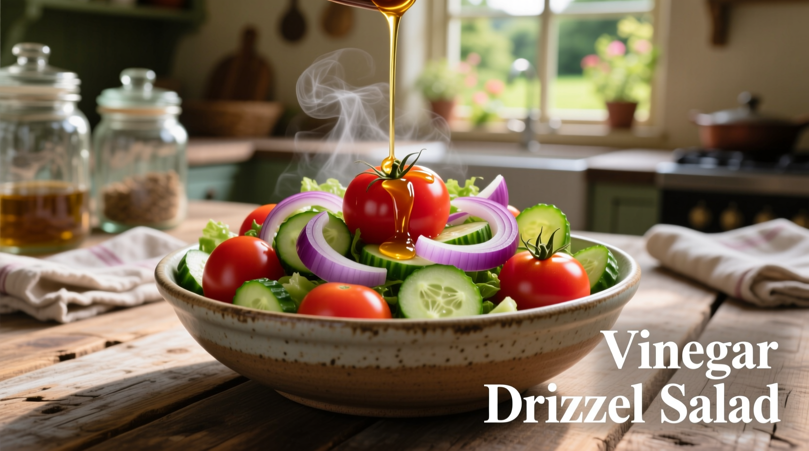 Perfect Tomato Onion Cucumber Salad in Vinegar Recipe