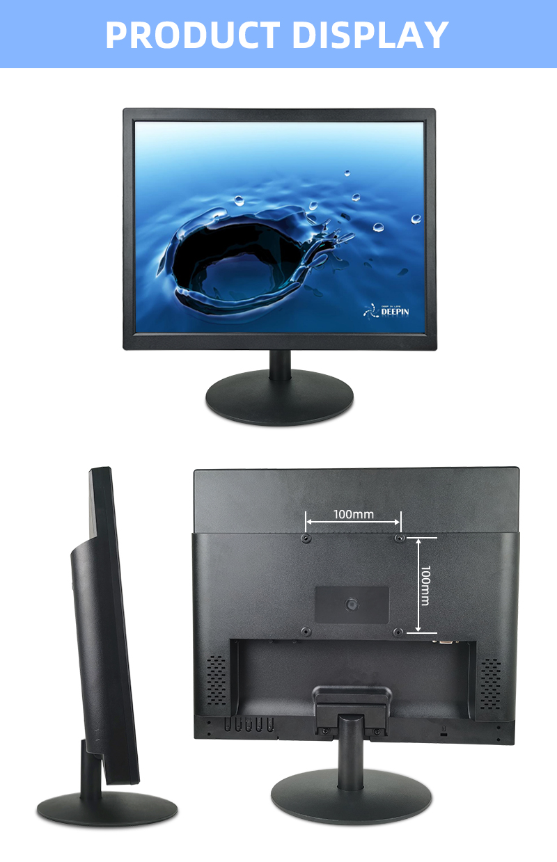 Factory price lcd monitor 15 inch VGA AV TV USB port pc monitor