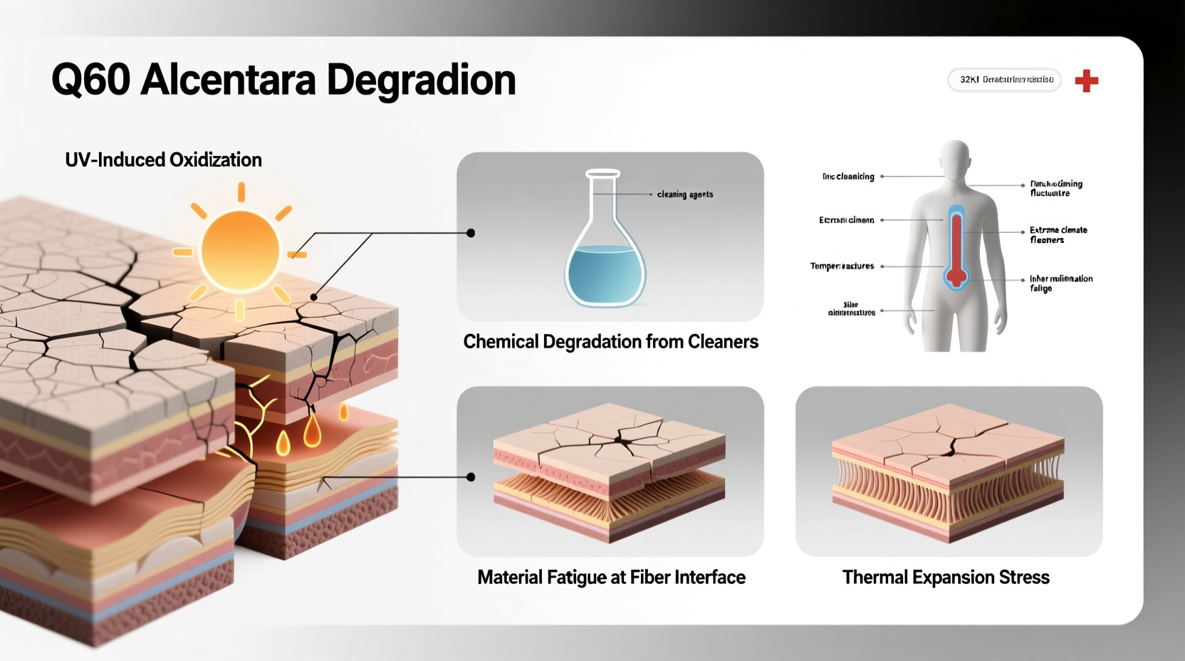 q60 alcantara cracking reasons