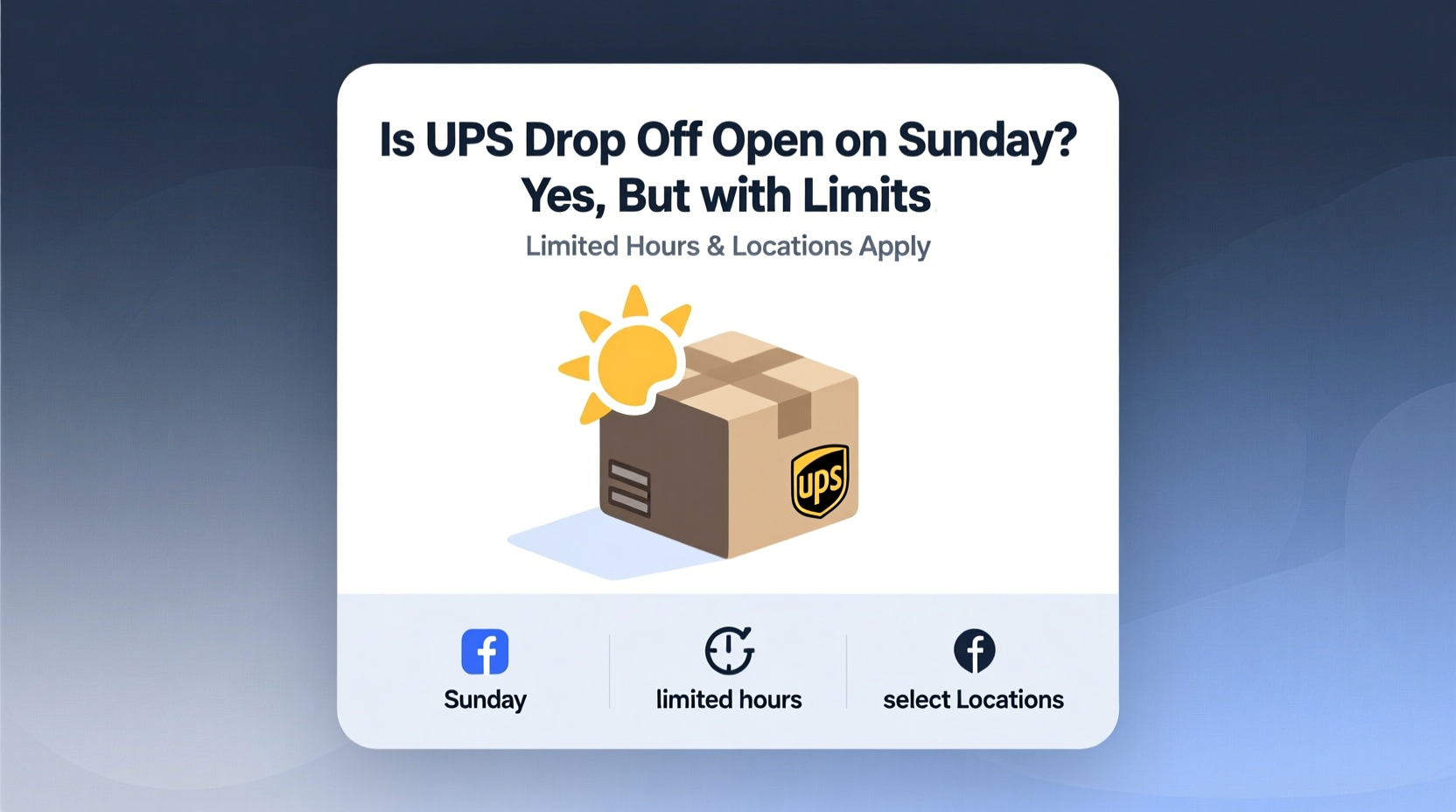 is ups drop off open on sunday