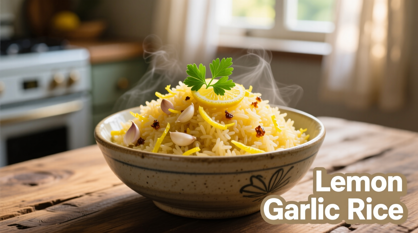 lemon garlic rice