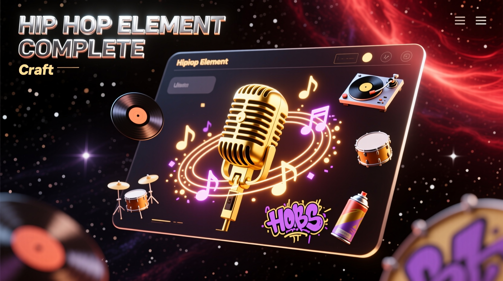 Infinite Craft interface showing completed hip hop element