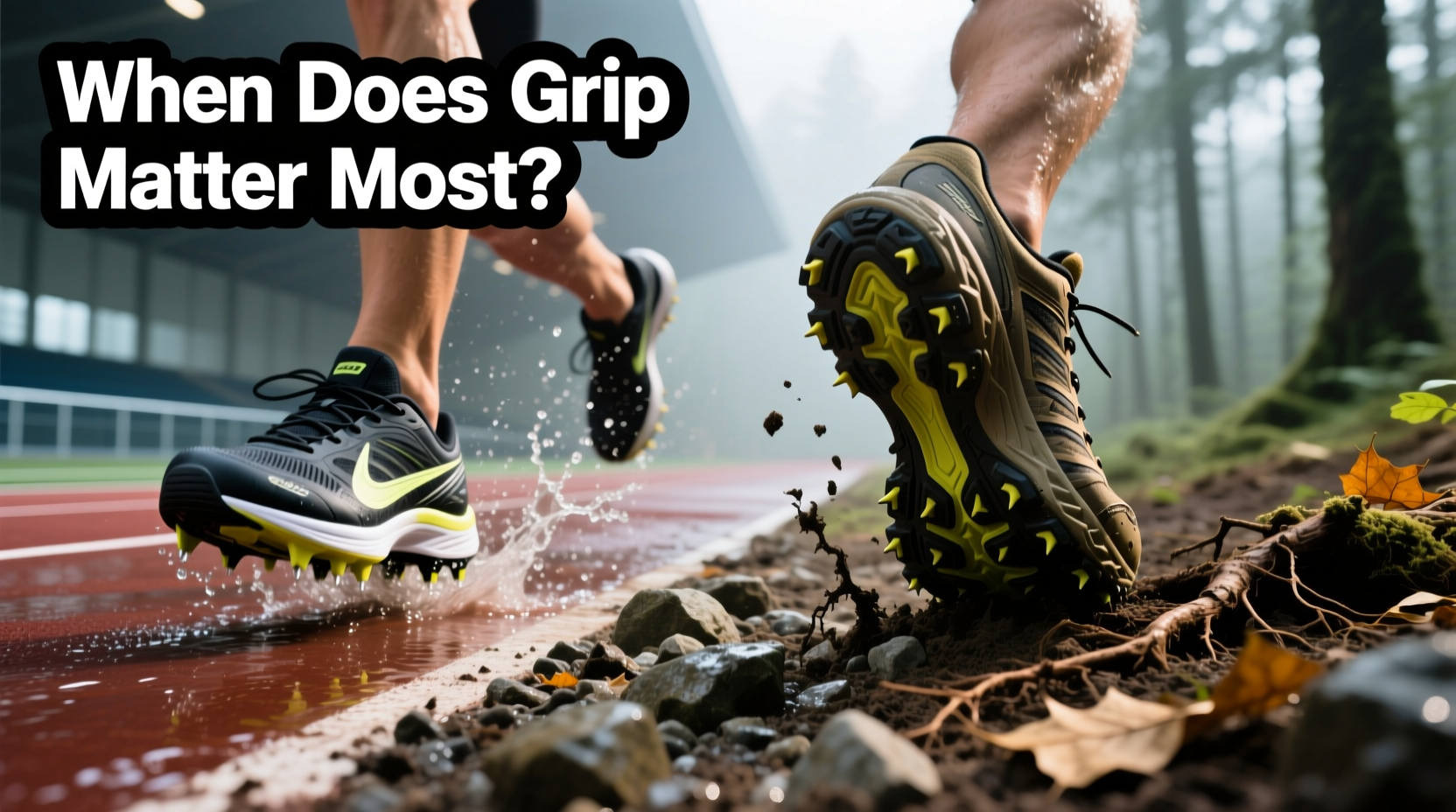 running spikes vs trail shoes when does grip matter most
