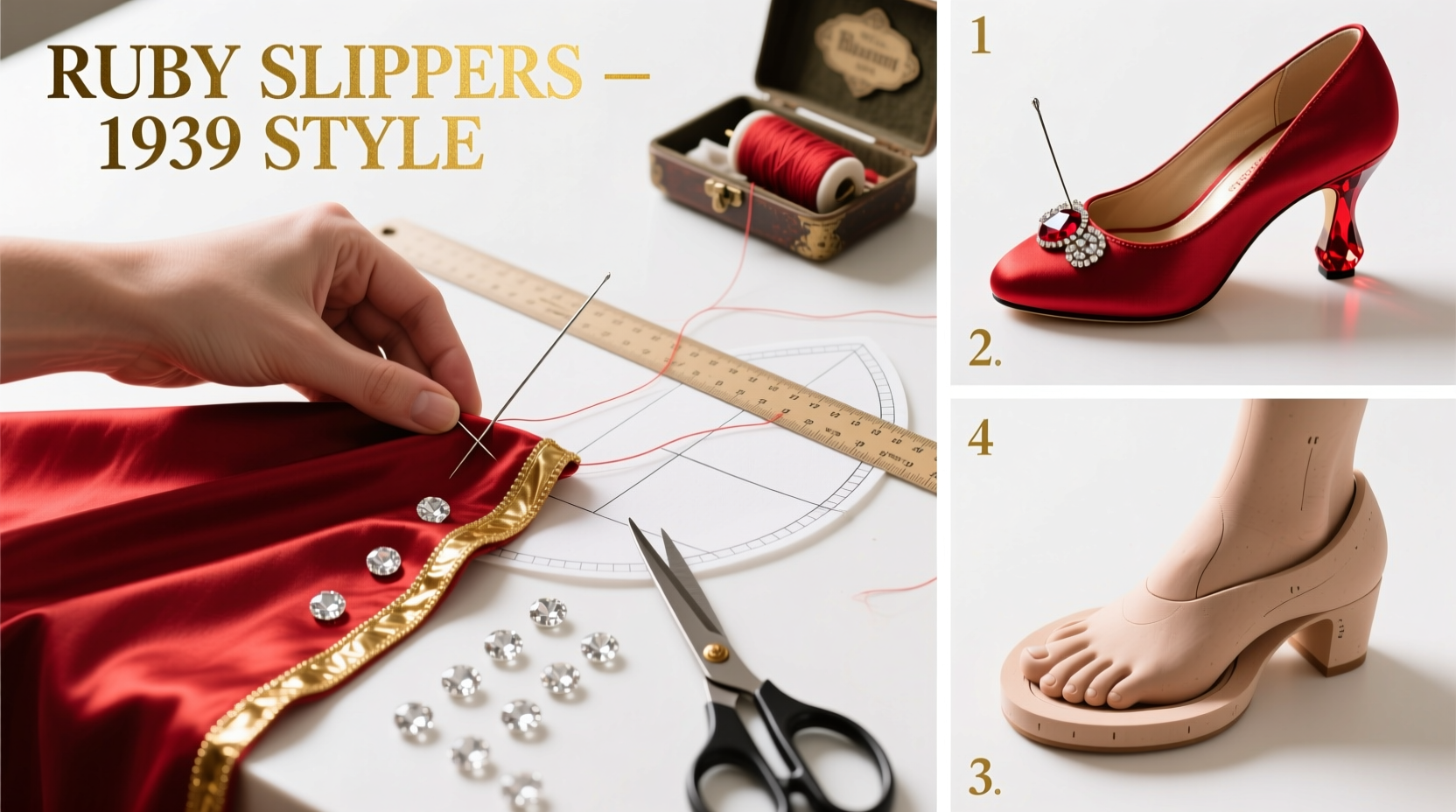 step by step guide to crafting authentic dorothy wizard of oz ruby slippers at home