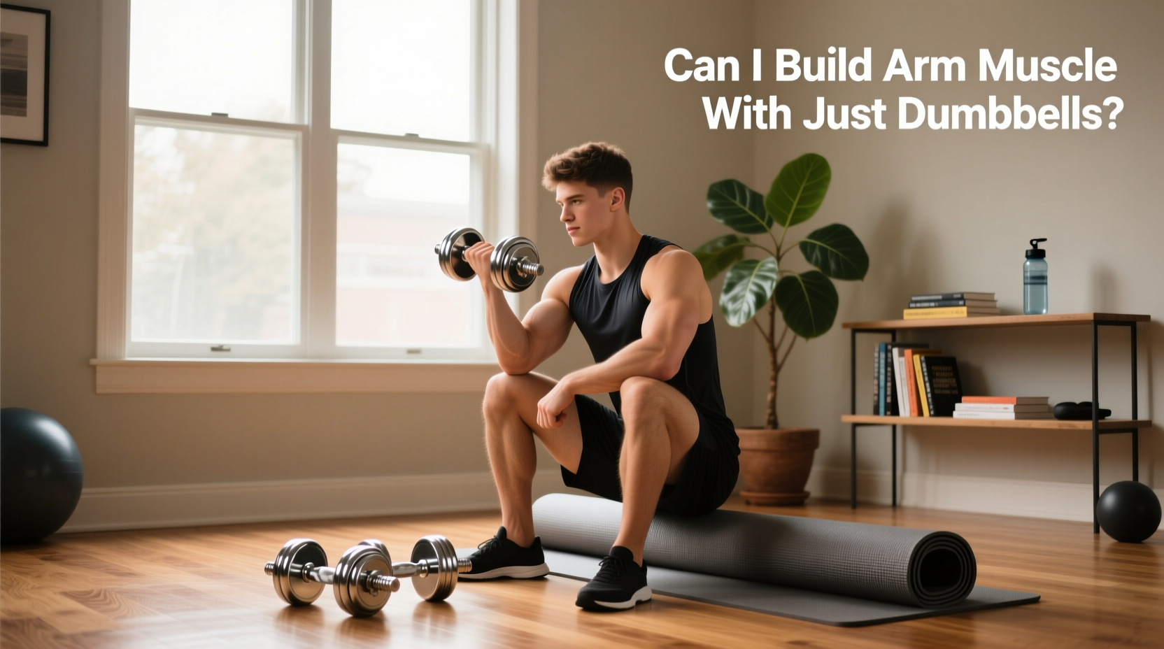 arm workout at home with dumbbells