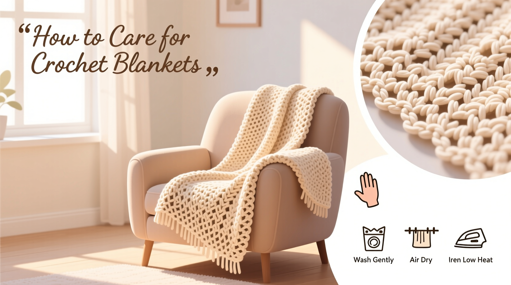 how to care for crochet blankets