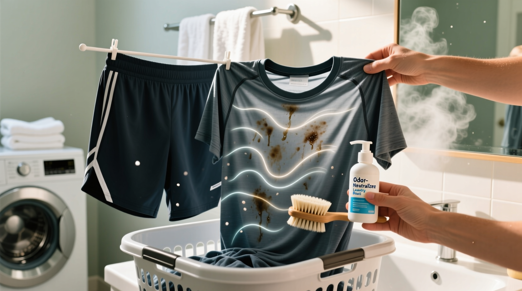 how to clean your smelly workout clothes properly