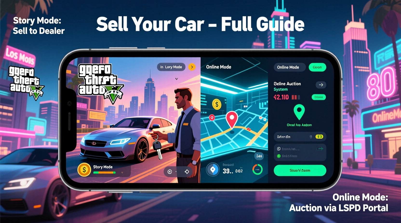 how do you sell your car in gta 5