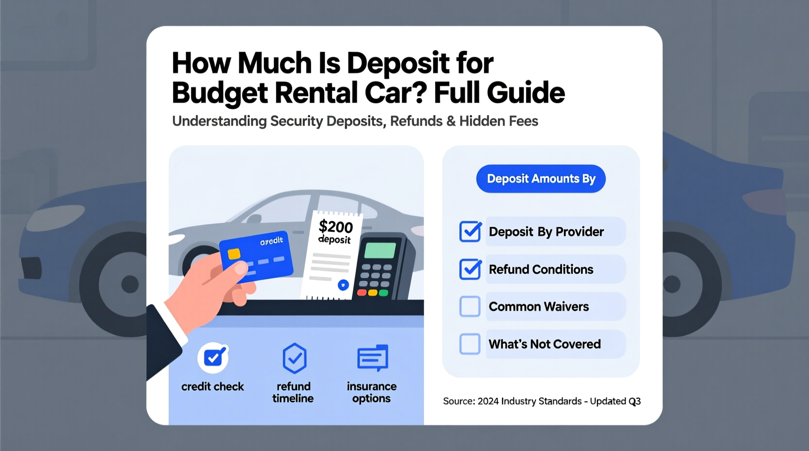 how much is deposit for budget rental car