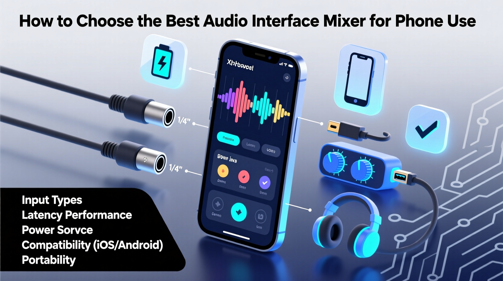 audio interface mixer to phone
