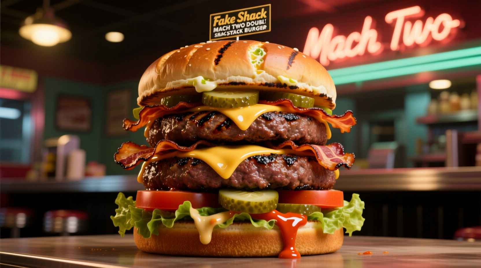 the fake shack mach two double shack stack burger recipe