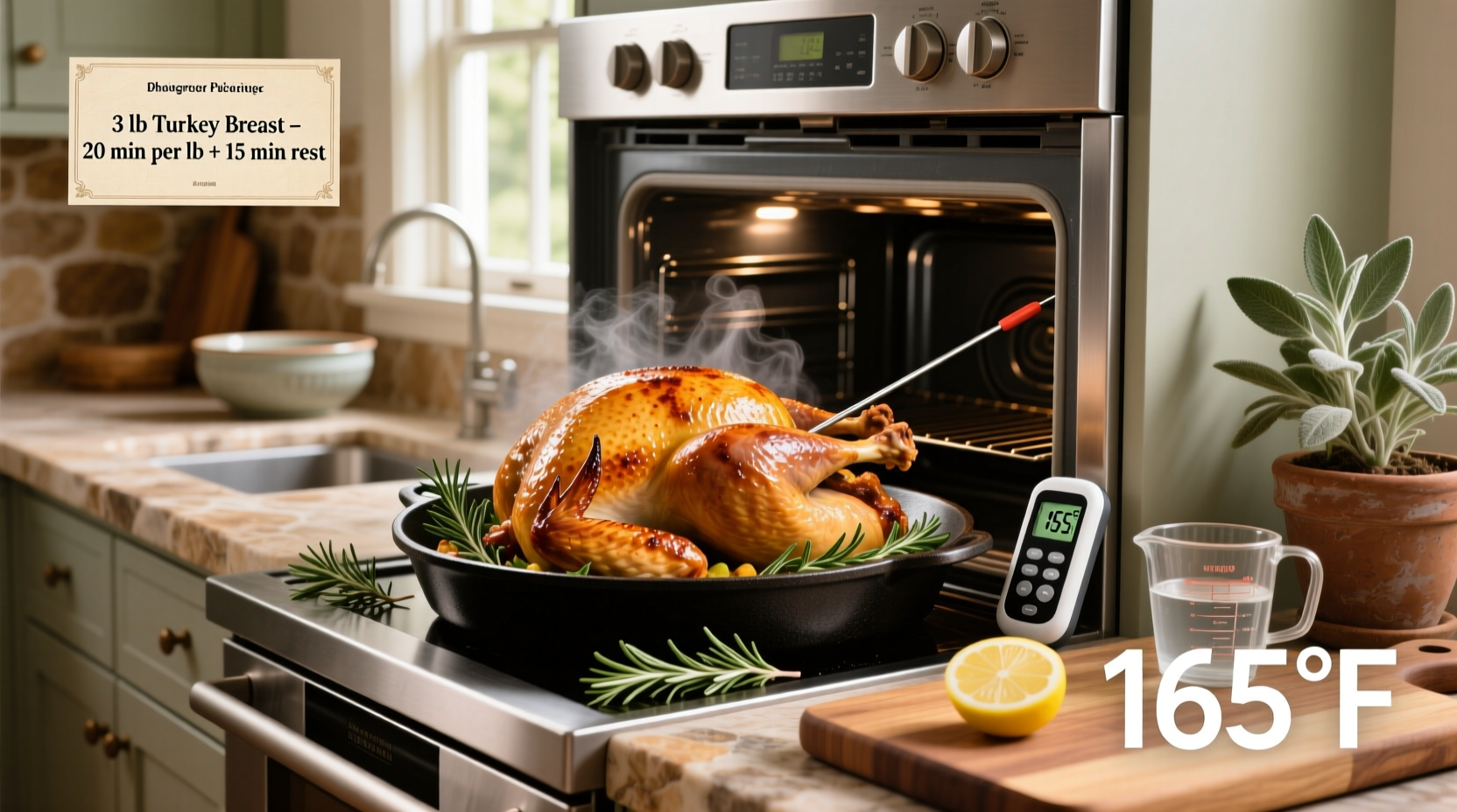 3 lb turkey breast cooking time guide