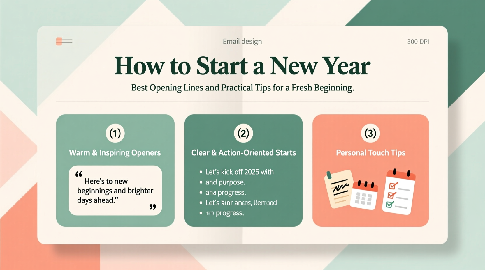 how to start an email for the new year