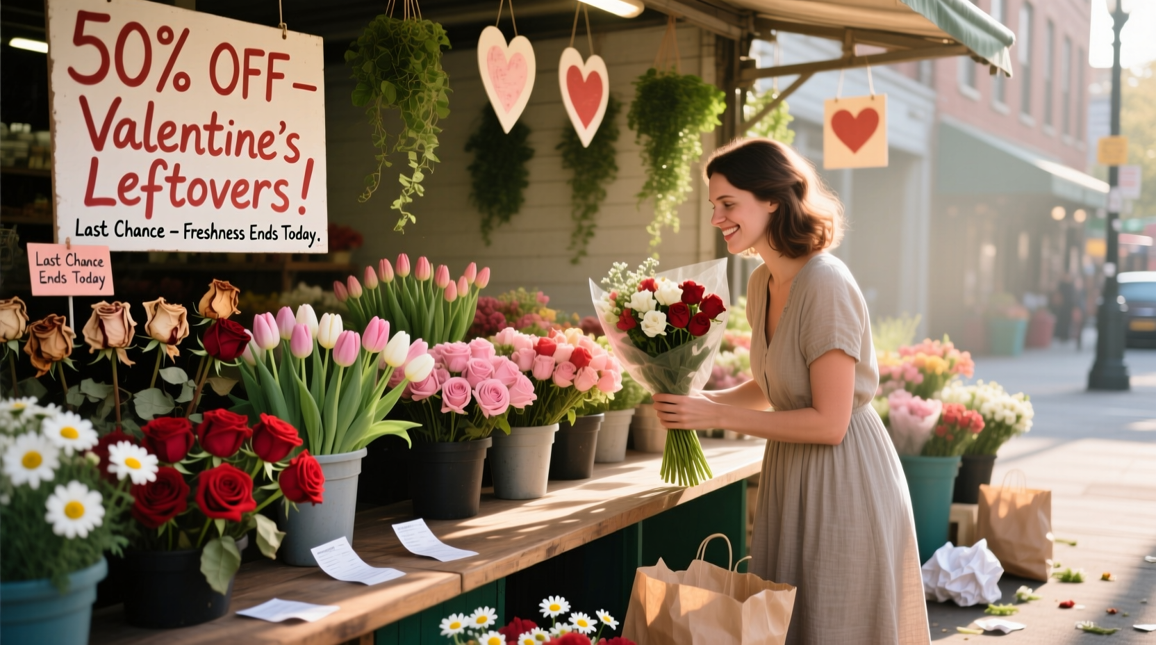 do flowers go on sale after valentines day