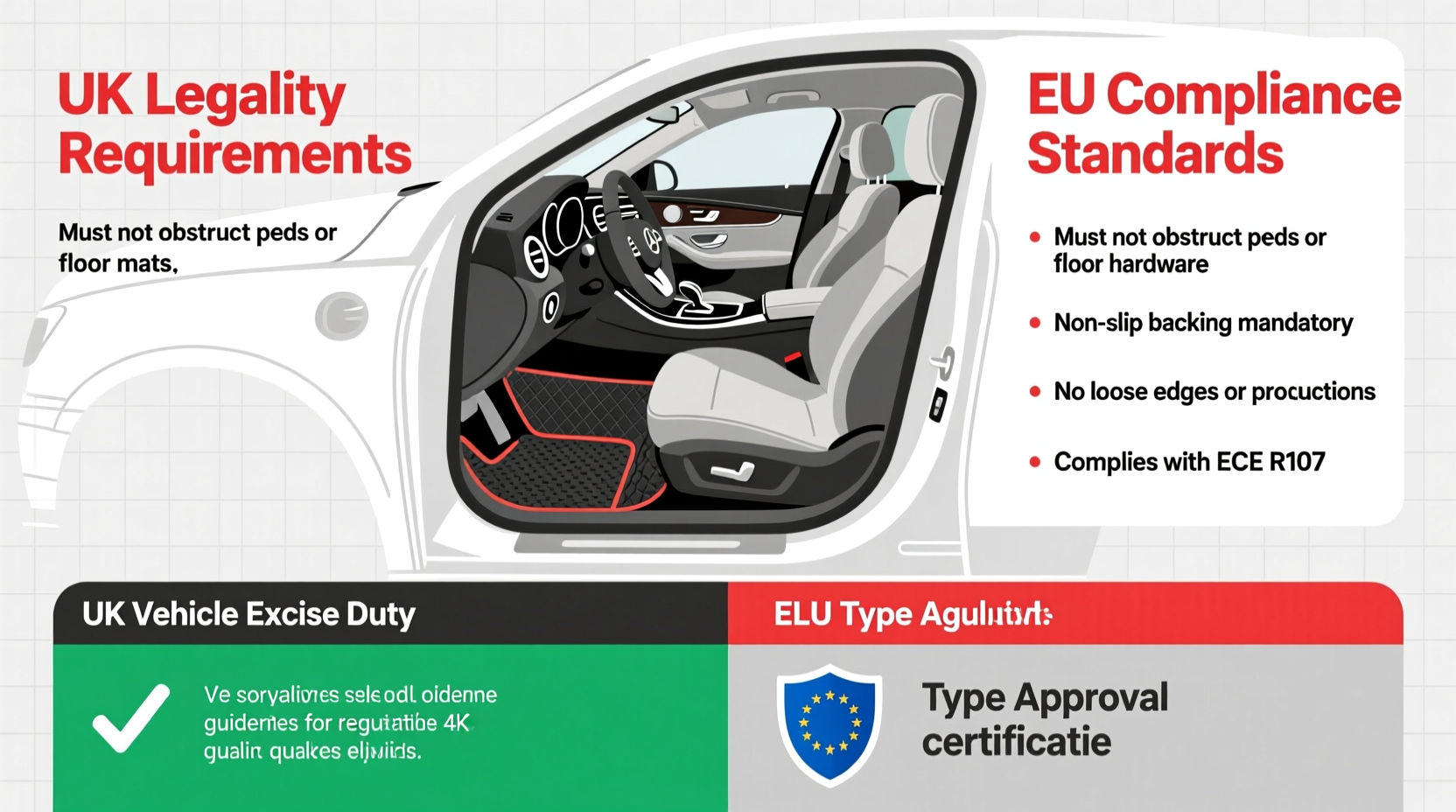UK/EU GLC Floor Mat Legality Requirements Explained