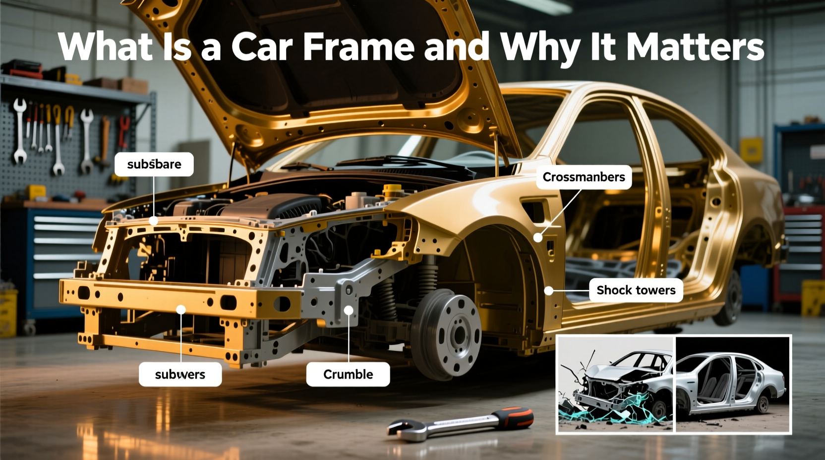 a frame of car