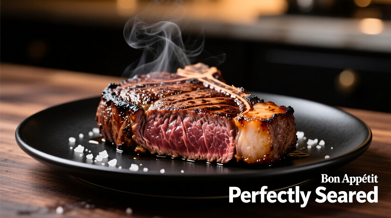 Perfectly seared top sirloin steak with crust