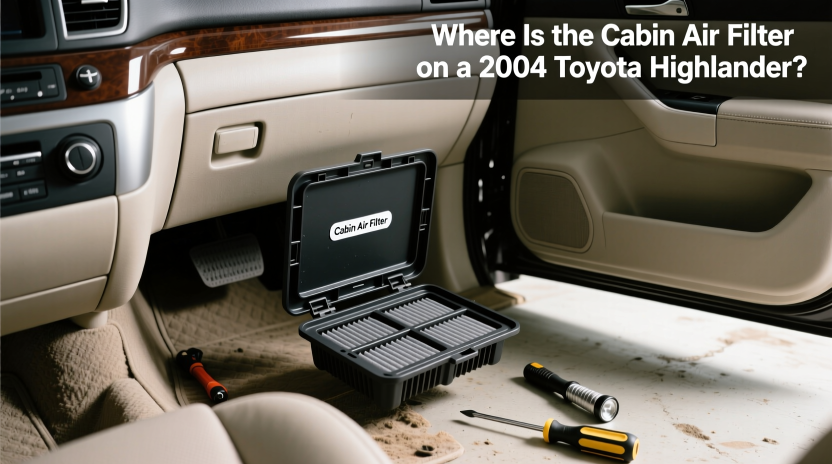 2003–2004 highlander cabin air filter location replacement