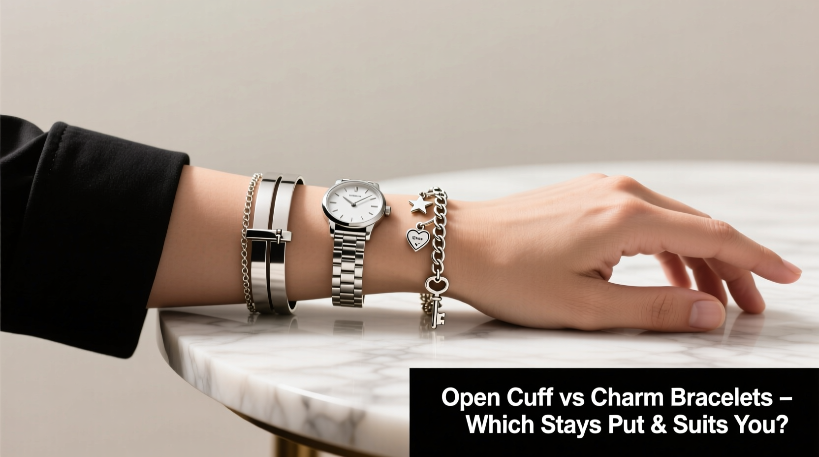 open cuff vs charm bracelets which one is easier to style and actually stays on
