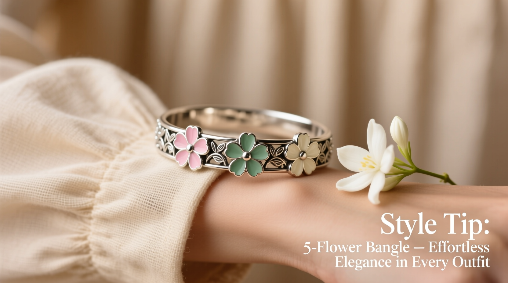 effortless styling tips how to coordinate your five flower bangle with every outfit