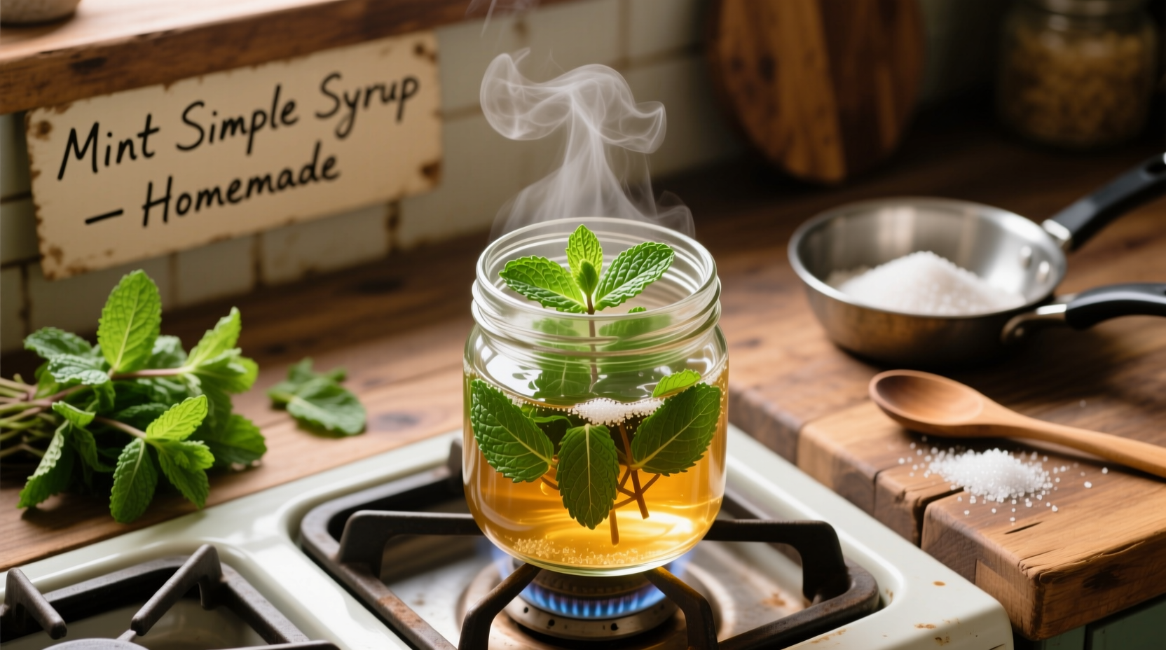 how to make a mint simple syrup