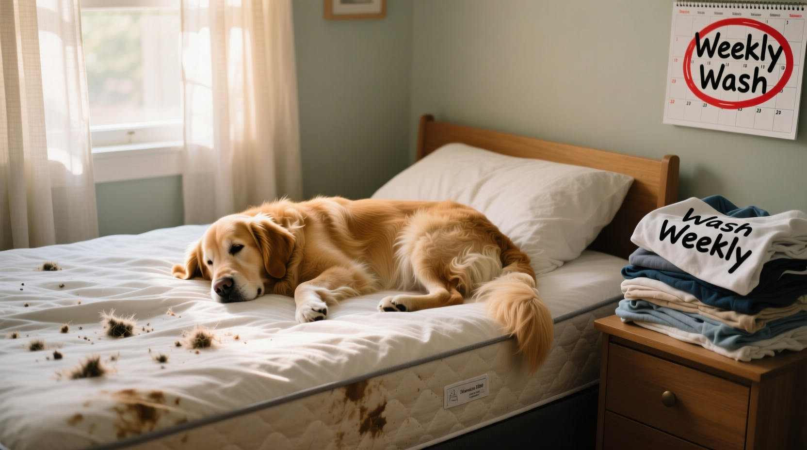 how often to wash bedding with pets
