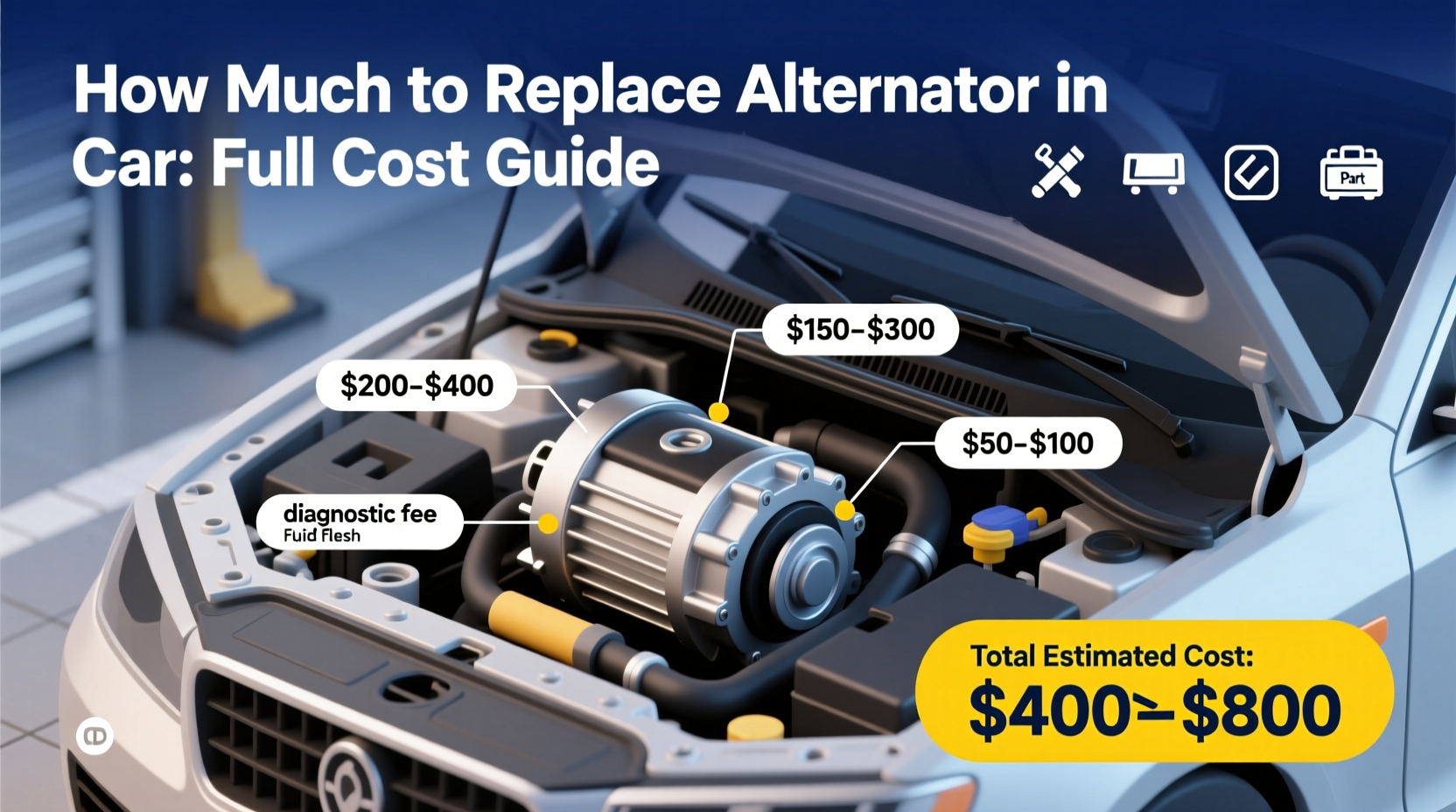 how much to replace alternator in car