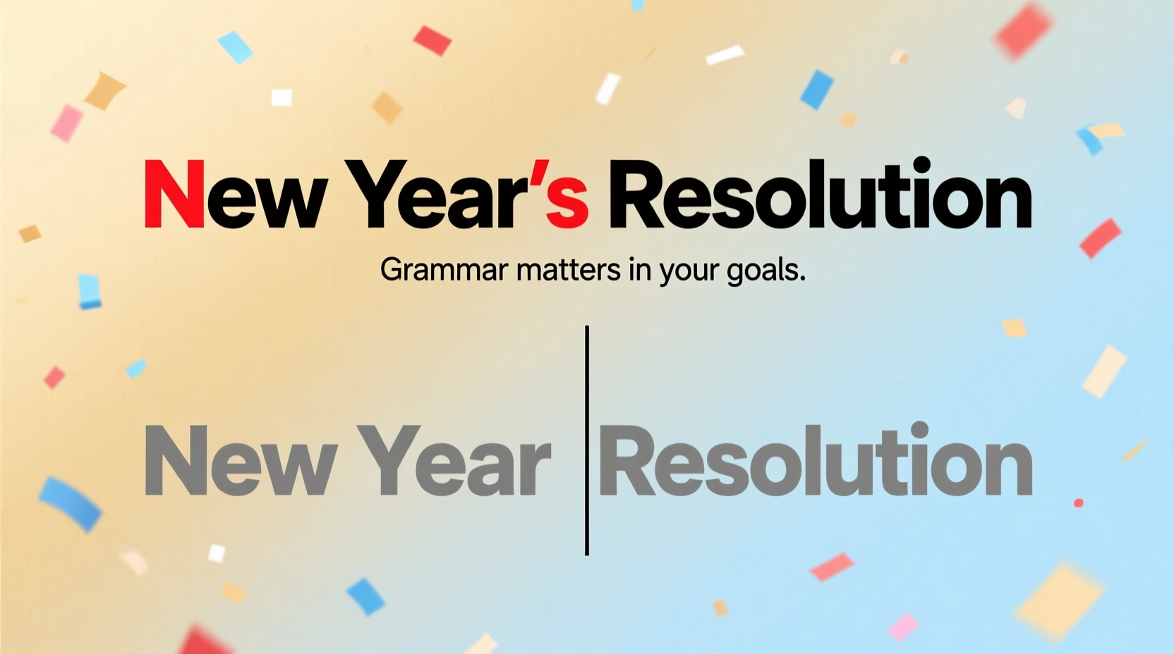 is it new years resolution or new year resolution