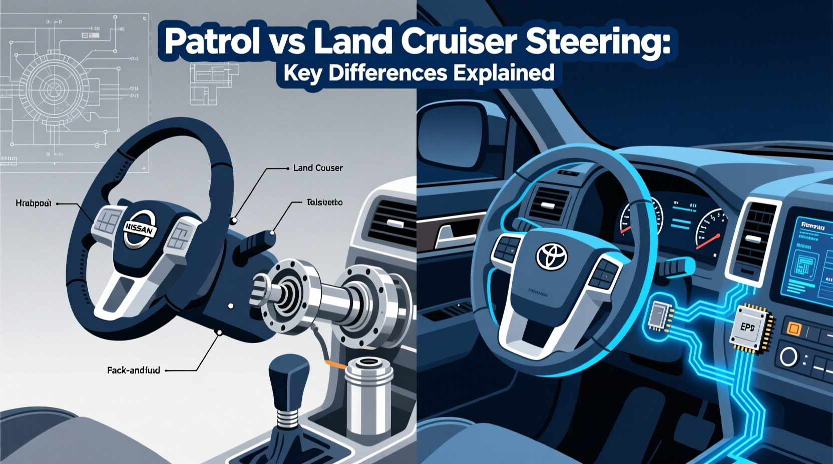 patrol vs land cruiser steering