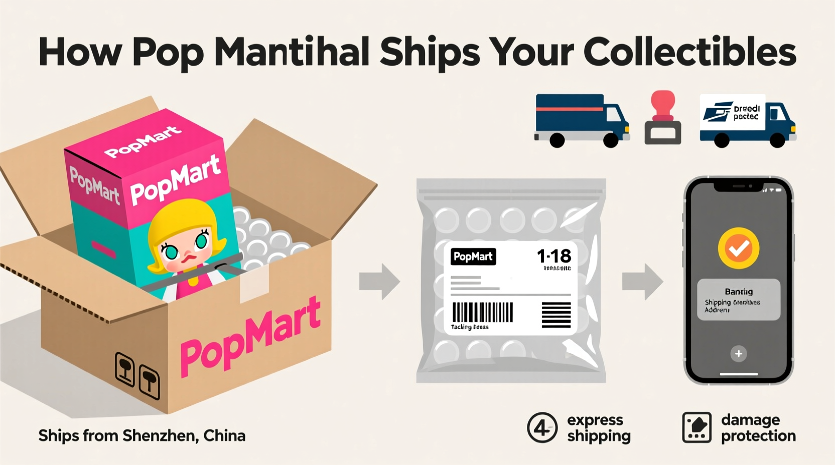 what does popmart use to ship