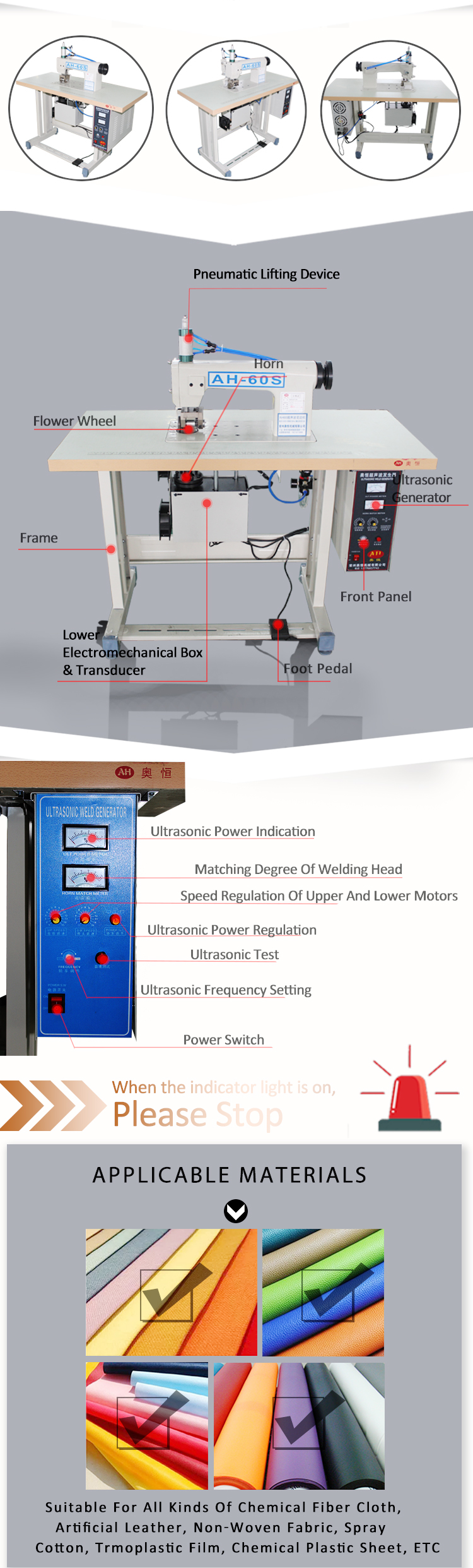 AH60Q Practical Production Underwear Lace 15002500W Seamless Sewing