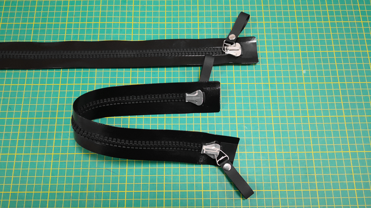 Airtight Slider Zipper, TPU Weldable Isolation For Diving Suit, TPU Coated Tape, Resin Teeth, Metal Slider.