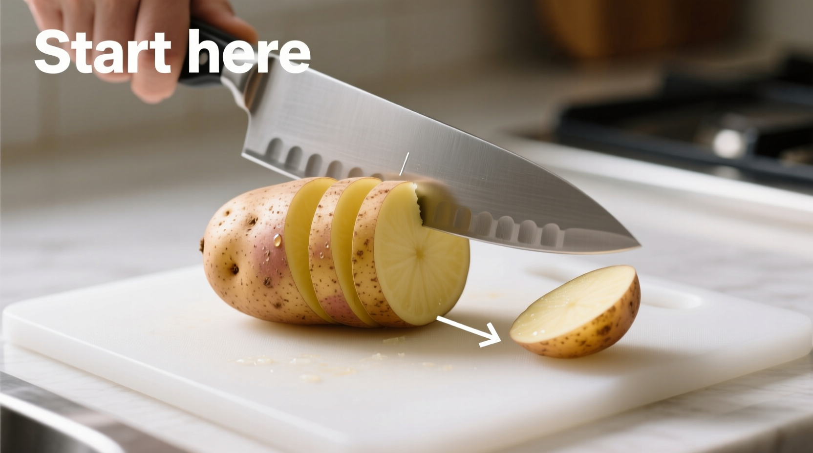 how to cut a potato in wedges