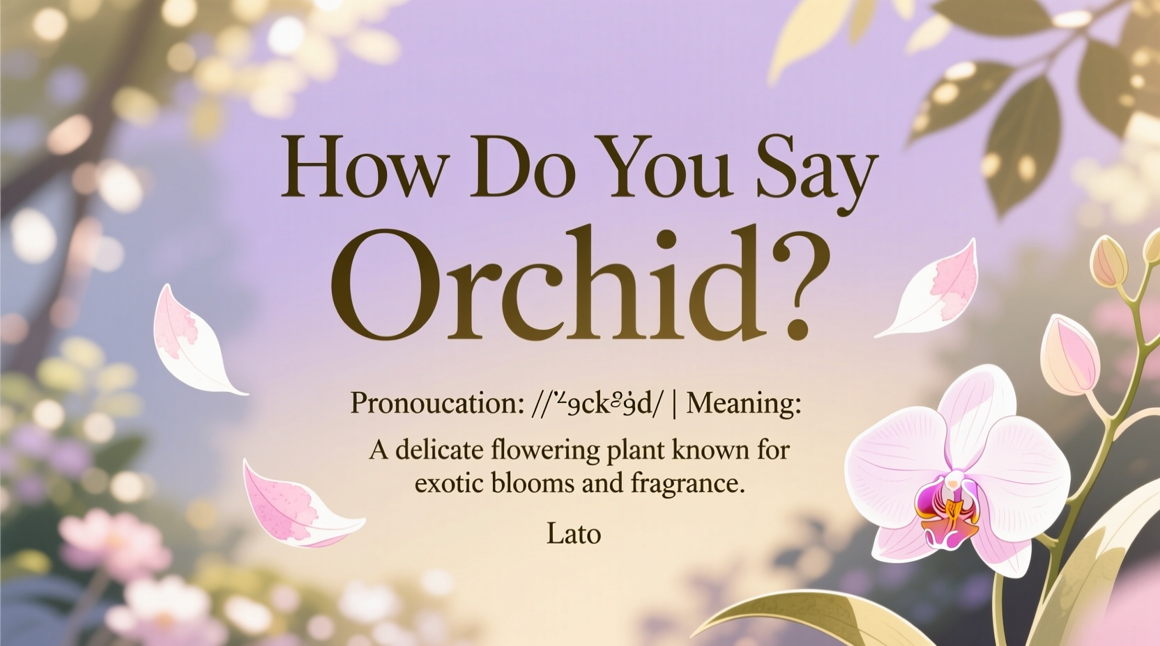 how do you say orchid