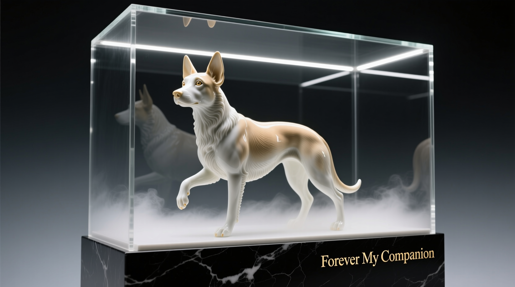creative ways to showcase your pet dog statue in a stunning display case