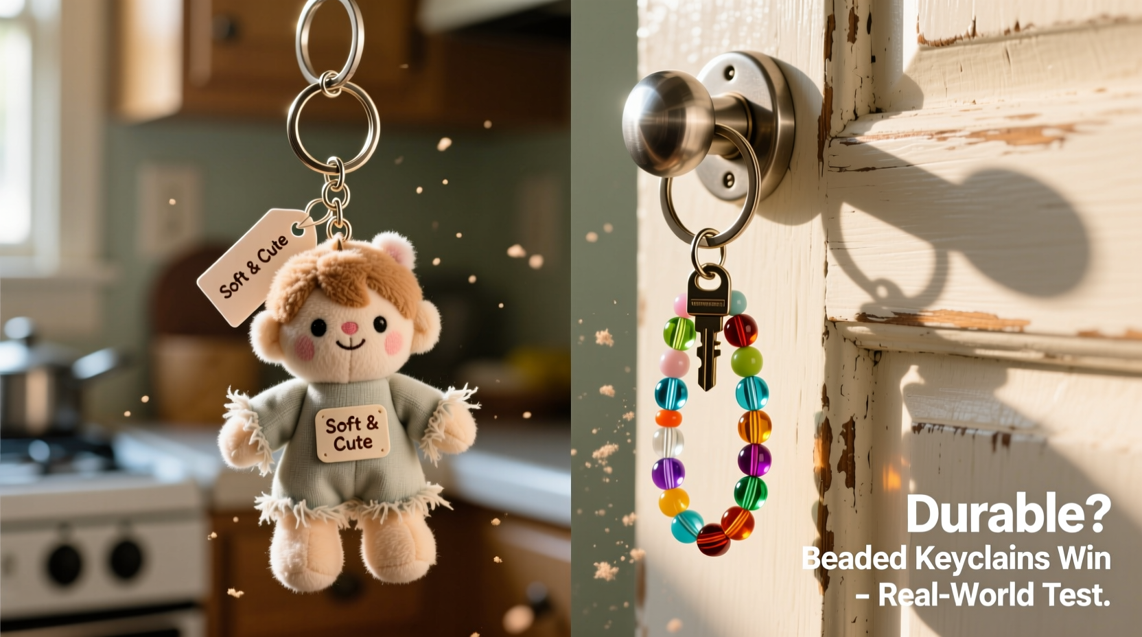plush doll keychains vs beaded keychains which one is more durable for everyday use