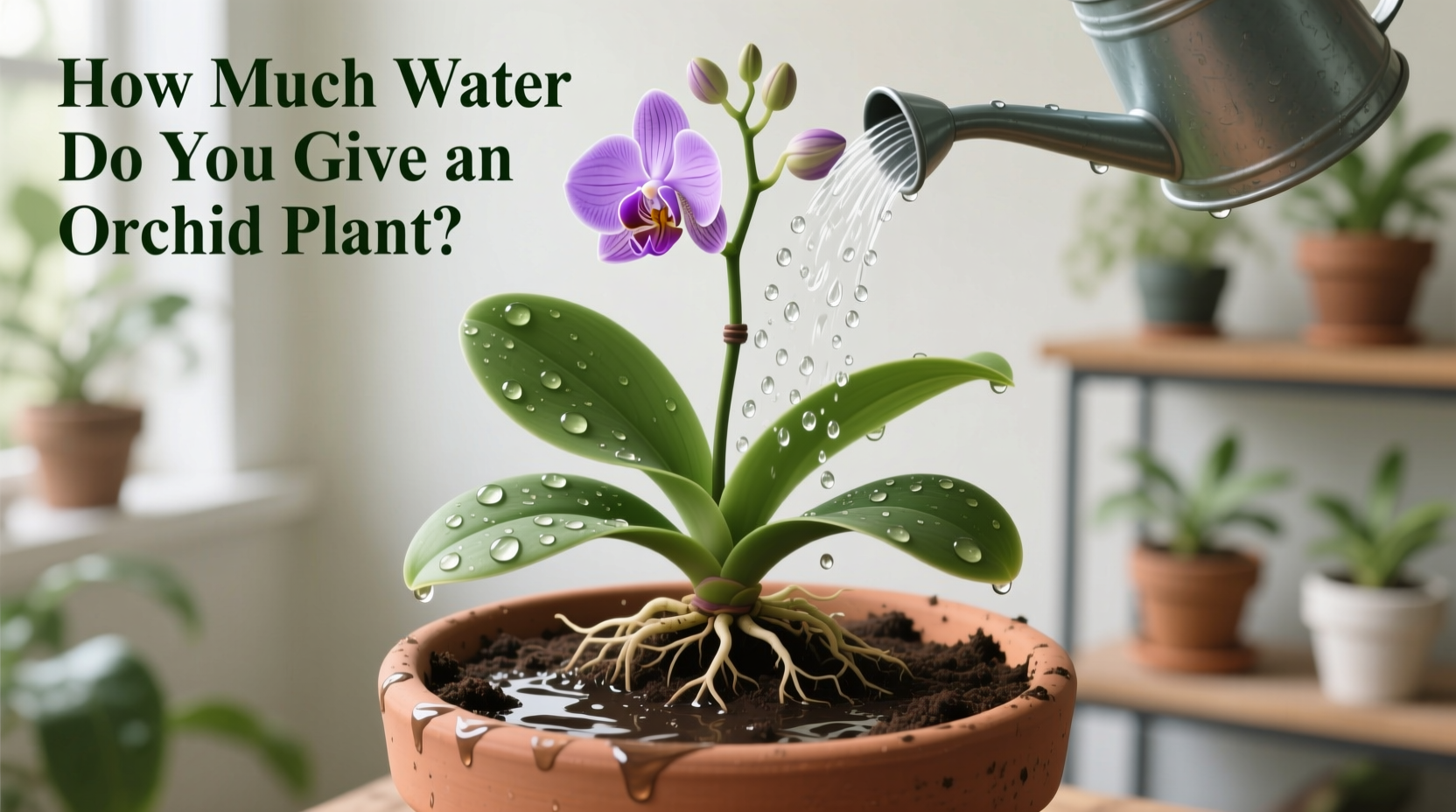 how much water do you give an orchid plant