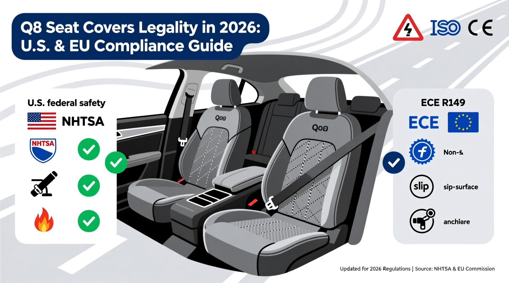 q8 seat covers legality 2026